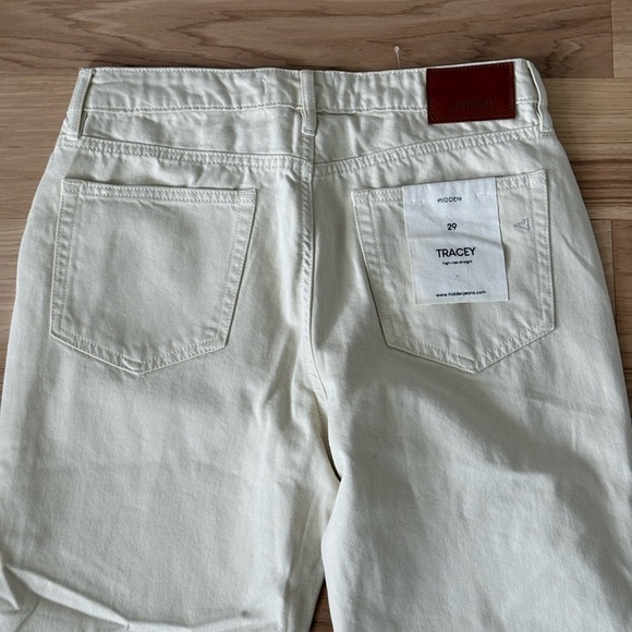 HIDDEN HIGH RISE STRAIGHT LEG JEANS CREAM  SIZE 29 - Picture 10 of 14